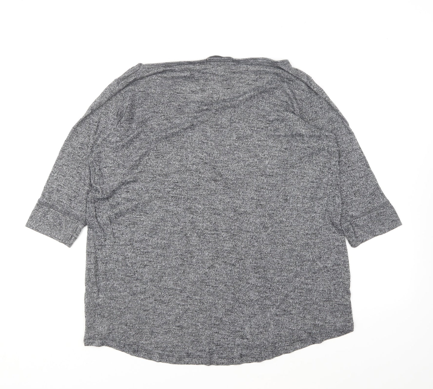 George Womens Grey Round Neck Viscose Pullover Jumper Size 14