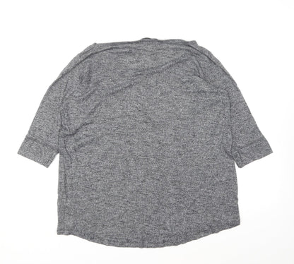 George Womens Grey Round Neck Viscose Pullover Jumper Size 14