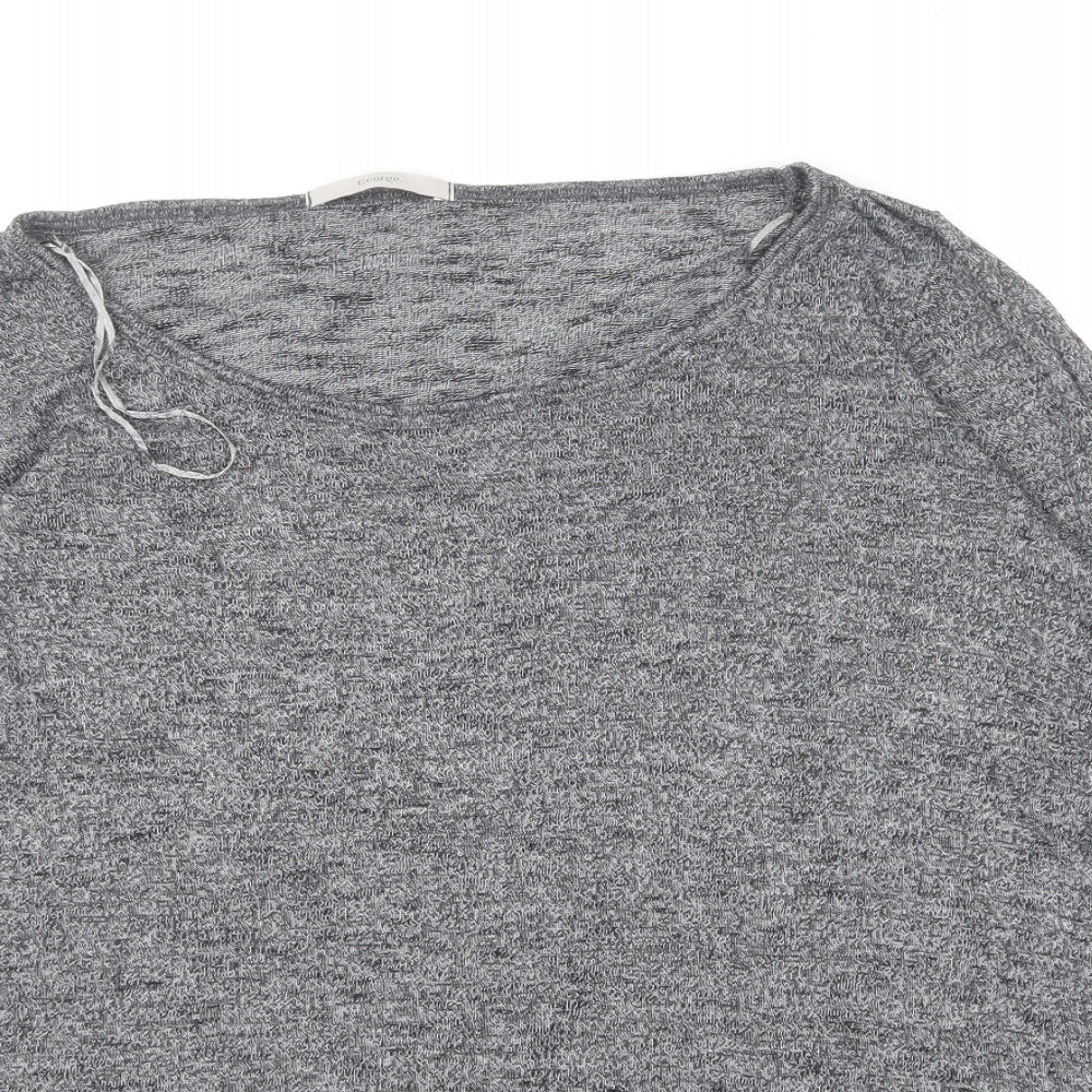 George Womens Grey Round Neck Viscose Pullover Jumper Size 14