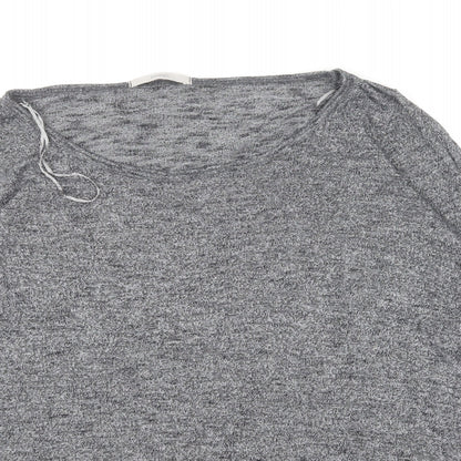 George Womens Grey Round Neck Viscose Pullover Jumper Size 14