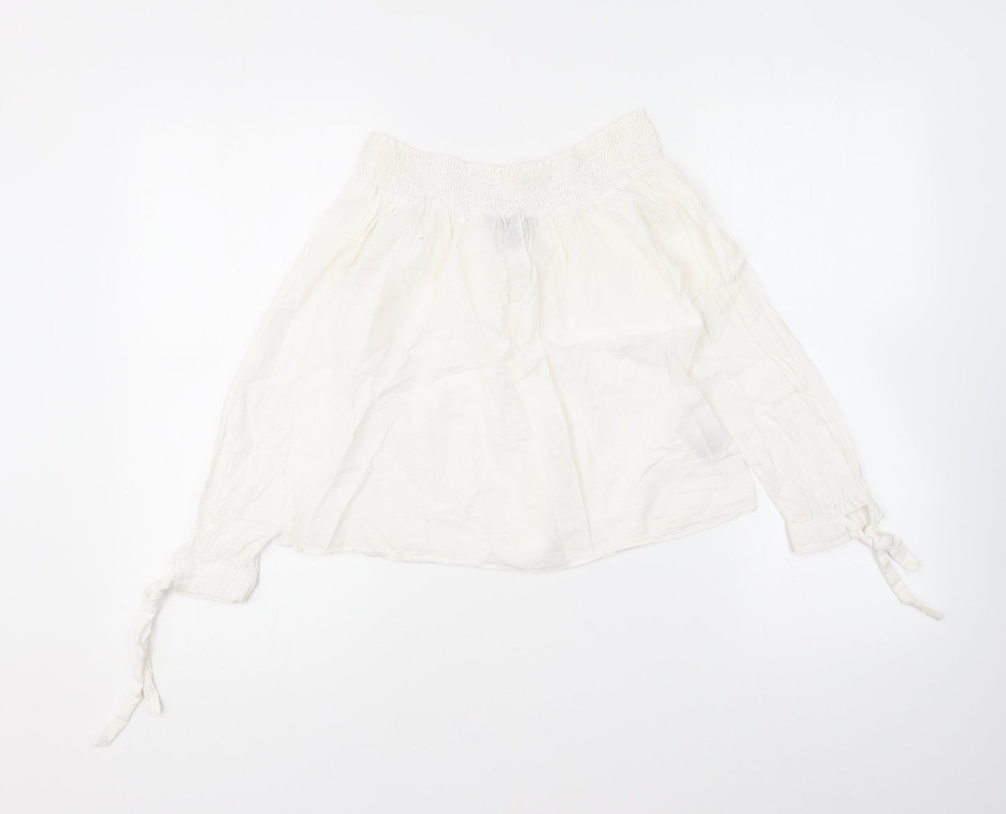 Womens UK Size 10 New Look White Basic Blouse