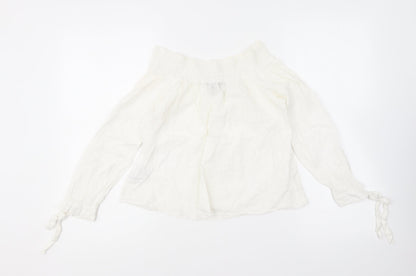 Womens UK Size 10 New Look White Basic Blouse
