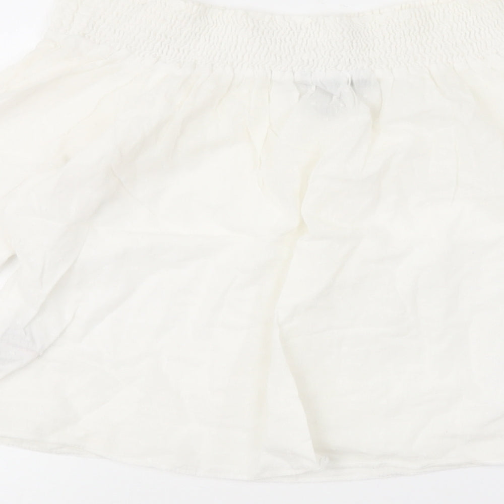 Womens UK Size 10 New Look White Basic Blouse