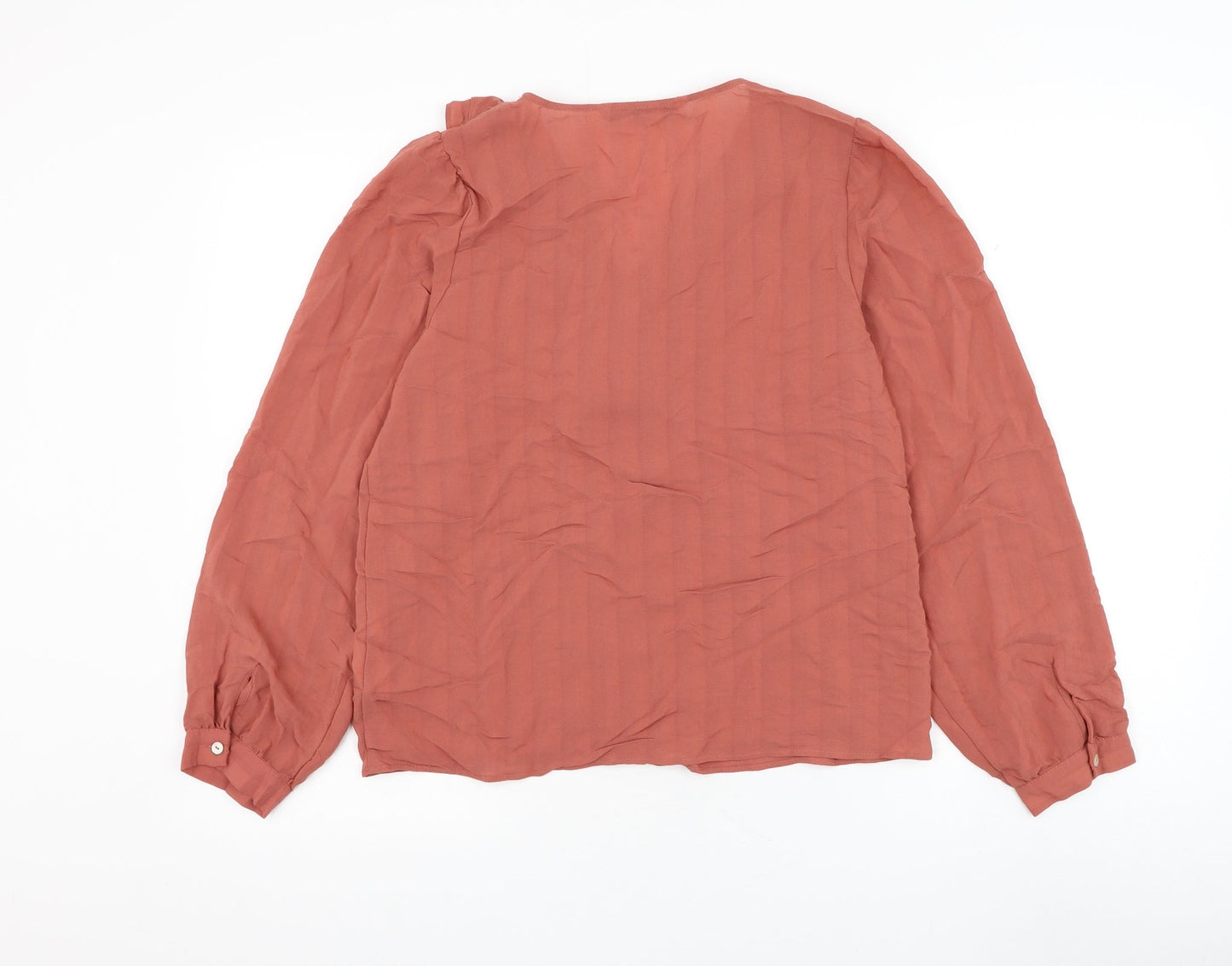 Womens UK Size XS Zara Pink Basic Button-Up