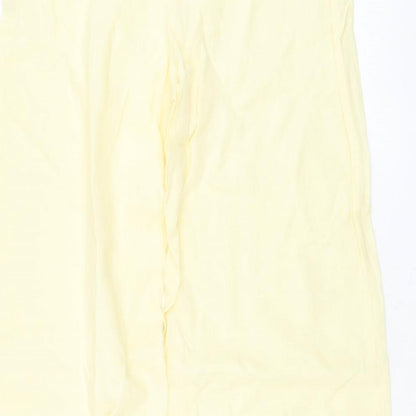 Michelle O'Doherty Womens Yellow Polyester Trousers Size 8 L30 in Regular Zip