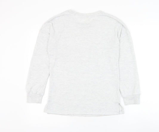 Primark Womens Grey Round Neck Polyester Pullover Jumper Size 6