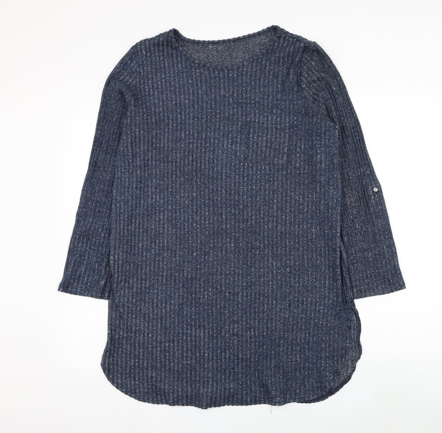 Womens UK Size L Preworn Blue Pullover Jumper