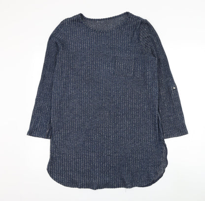 Womens UK Size L Preworn Blue Pullover Jumper