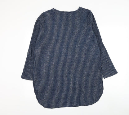 Womens UK Size L Preworn Blue Pullover Jumper