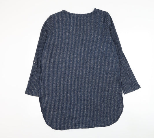 Womens UK Size L Preworn Blue Pullover Jumper