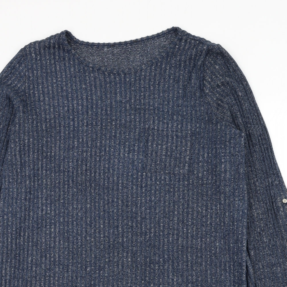Womens UK Size L Preworn Blue Pullover Jumper