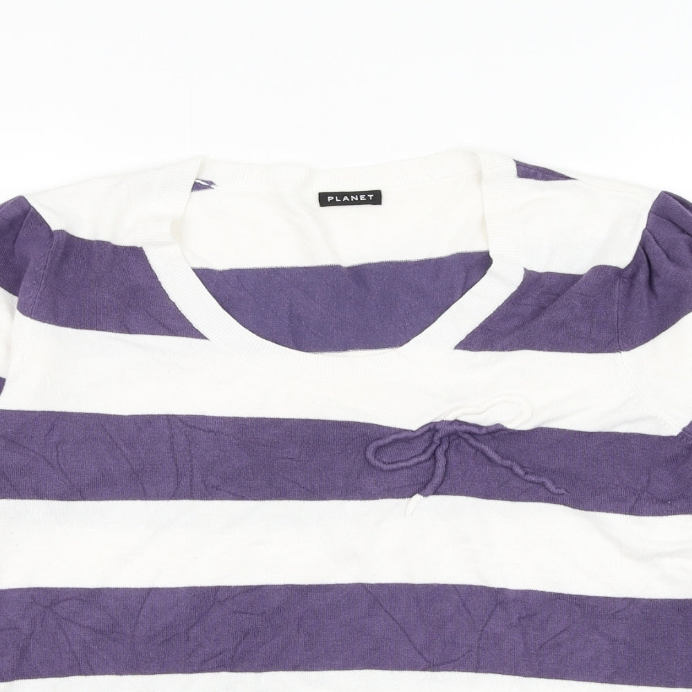Womens UK Size L Planet White Pullover Jumper