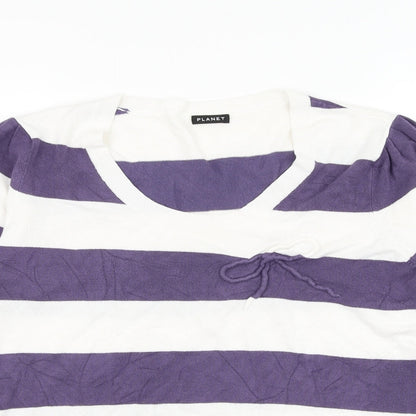 Womens UK Size L Planet White Pullover Jumper