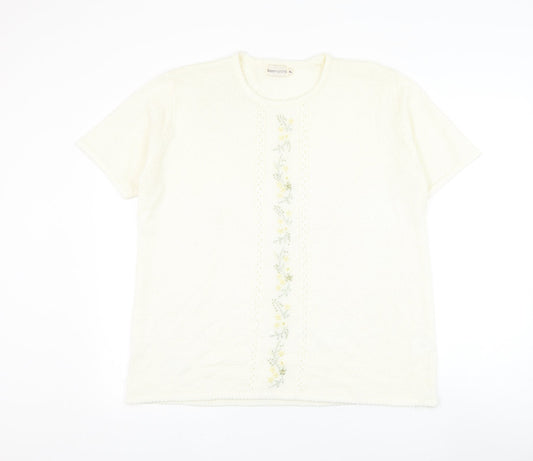 Womens UK Size XL Bonmarché Ivory Pullover Jumper