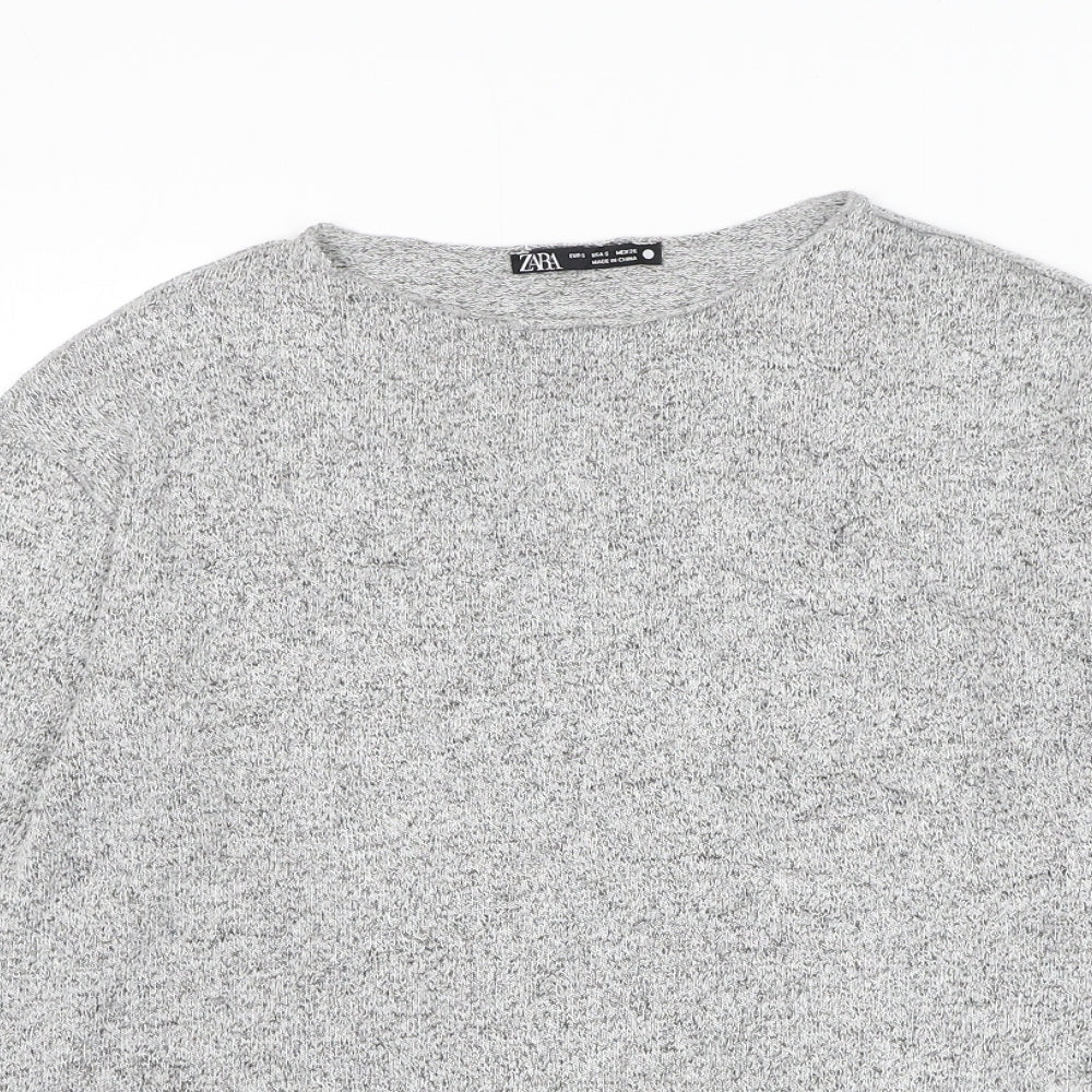 Womens UK Size S Zara Grey Pullover Jumper