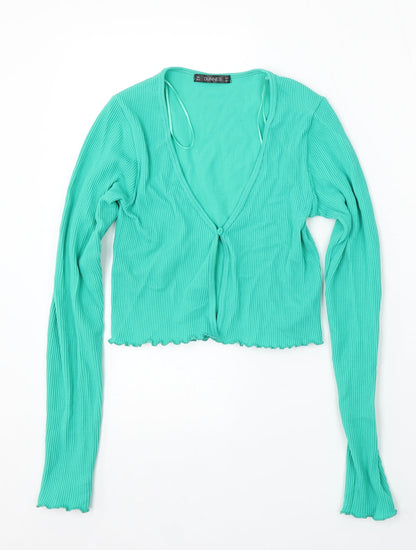 Womens UK Size XS Dunnes Stores Green Cardigan Jumper