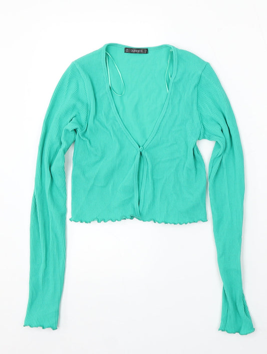 Womens UK Size XS Dunnes Stores Green Cardigan Jumper