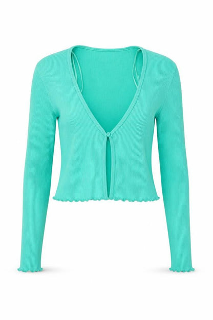 Womens UK Size XS Dunnes Stores Green Cardigan Jumper