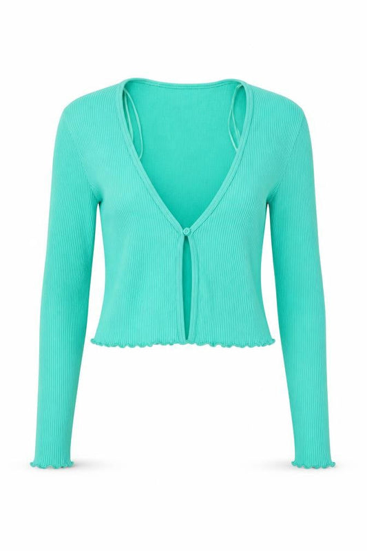 Womens UK Size XS Dunnes Stores Green Cardigan Jumper