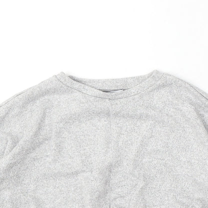 Marks and Spencer Girls Grey Viscose Pullover Sweatshirt Size 7-8 Years