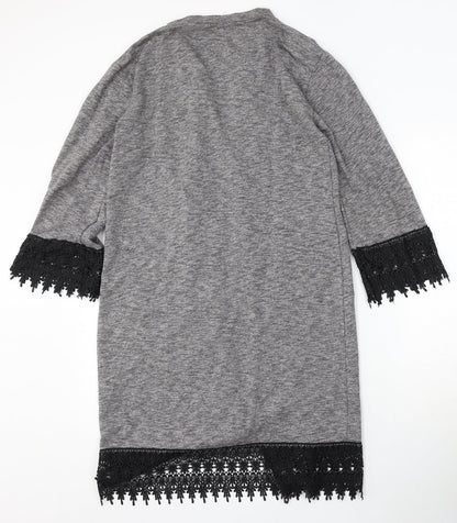 Hearts&Bows Womens Grey V-Neck Polyester Cardigan Jumper Size 10