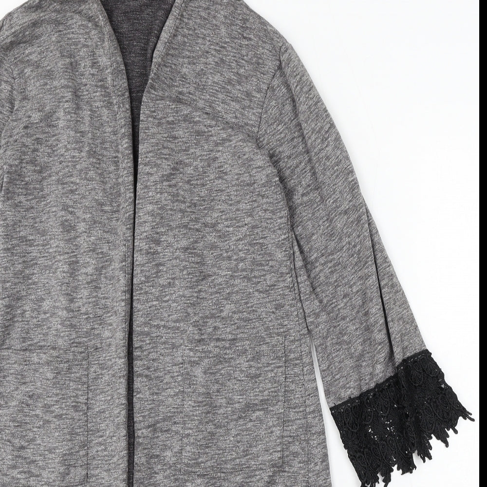 Hearts&Bows Womens Grey V-Neck Polyester Cardigan Jumper Size 10