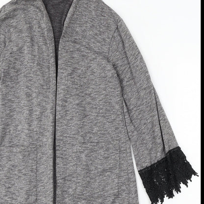 Hearts&Bows Womens Grey V-Neck Polyester Cardigan Jumper Size 10