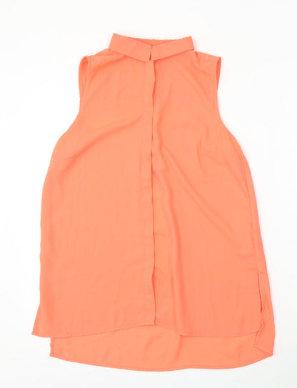 Womens UK Size 10 New Look Pink Basic Blouse