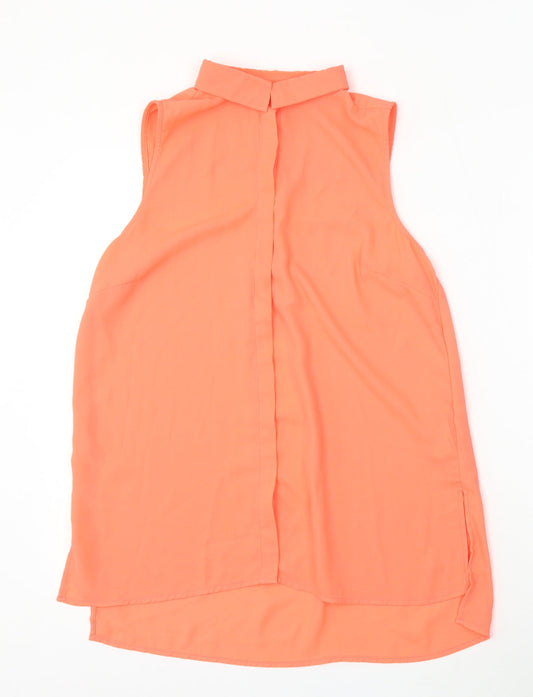 Womens UK Size 10 New Look Pink Basic Blouse