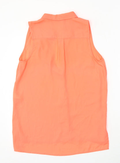 Womens UK Size 10 New Look Pink Basic Blouse