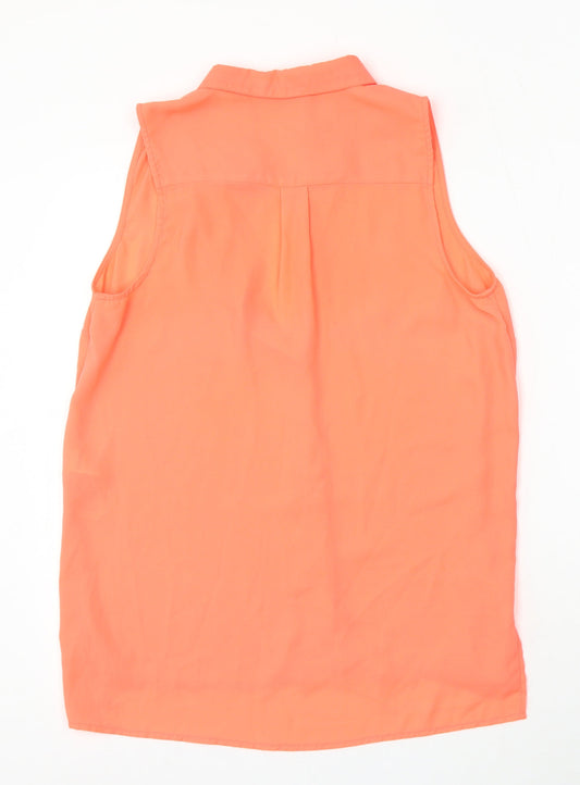 Womens UK Size 10 New Look Pink Basic Blouse