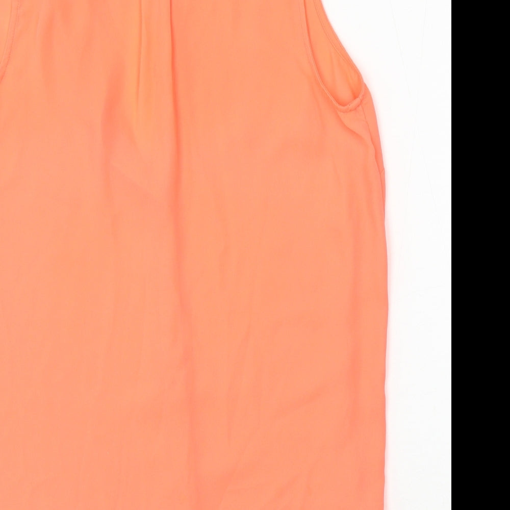 Womens UK Size 10 New Look Pink Basic Blouse