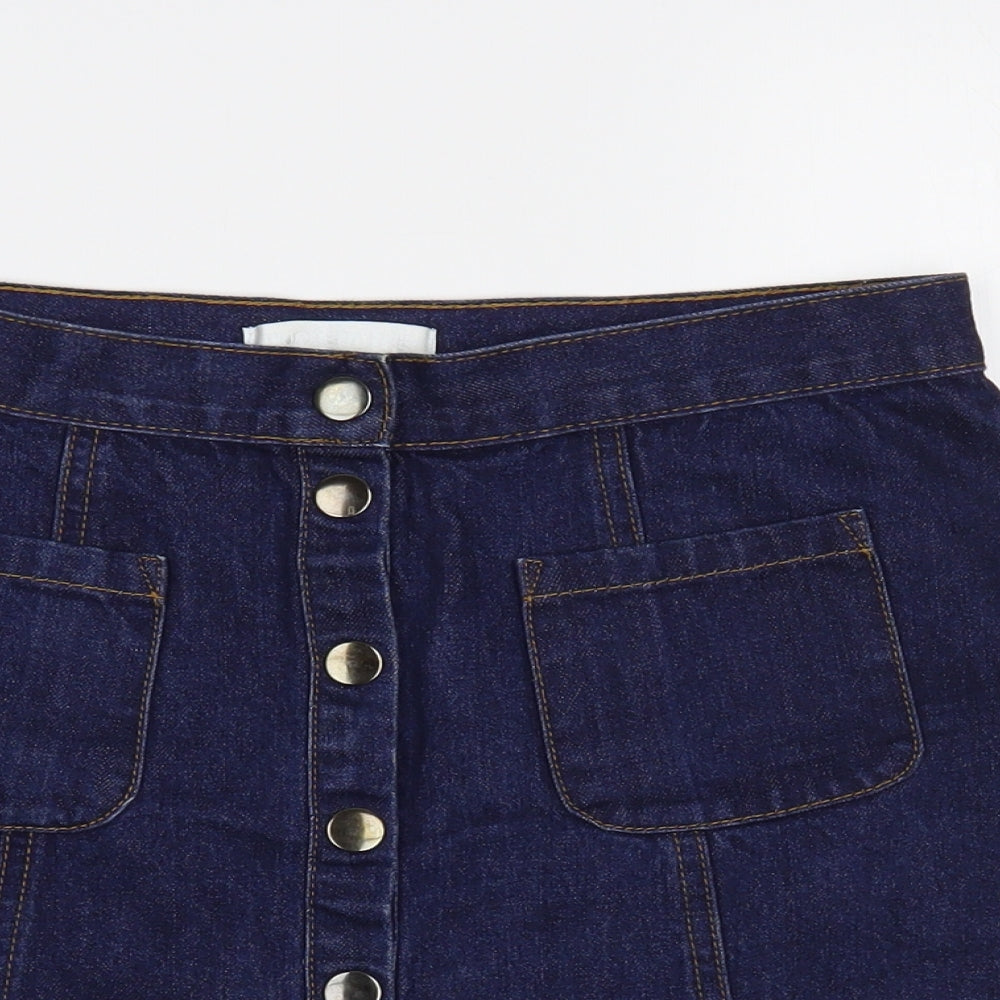 Womens UK Size S Cooperative Mini Denim Skirt