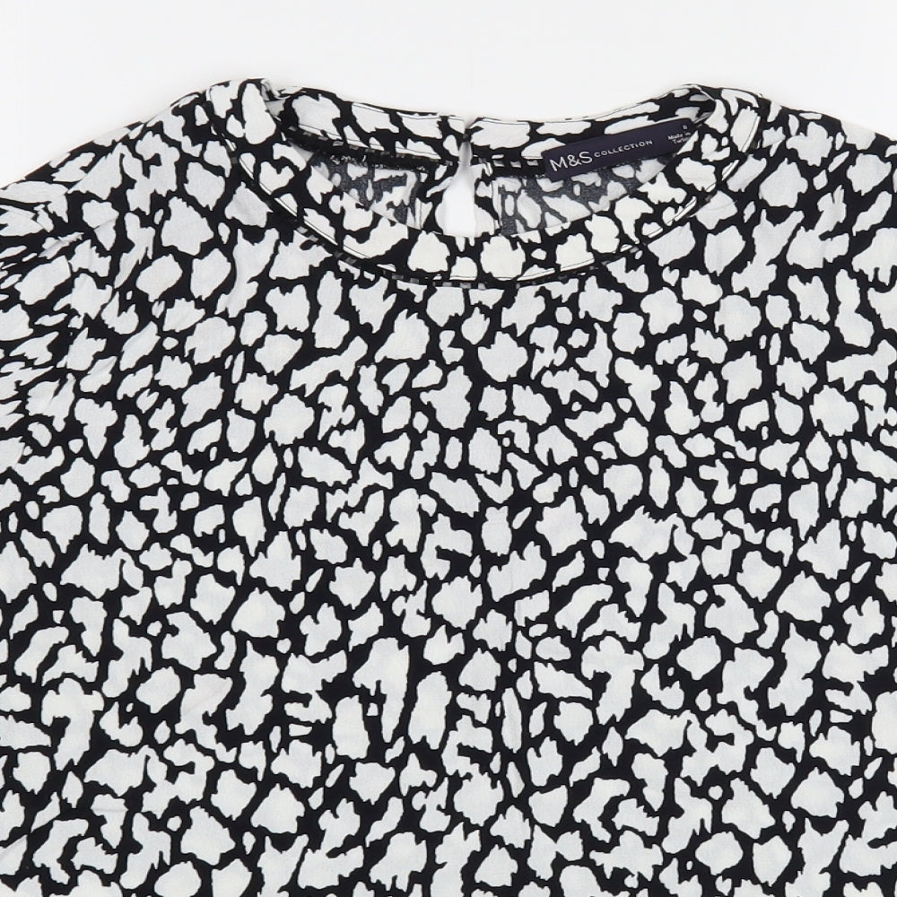 Womens UK Size 8 Marks and Spencer Black Basic Blouse