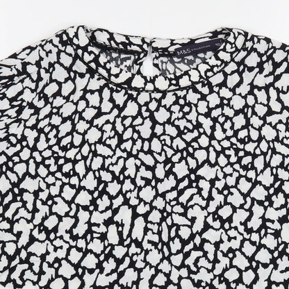 Womens UK Size 8 Marks and Spencer Black Basic Blouse