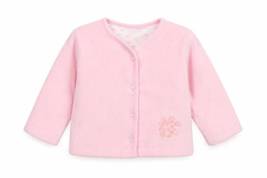 Early Days Baby Pink Cotton Cardigan Jumper Size 3-6 Months Snap - Bunny