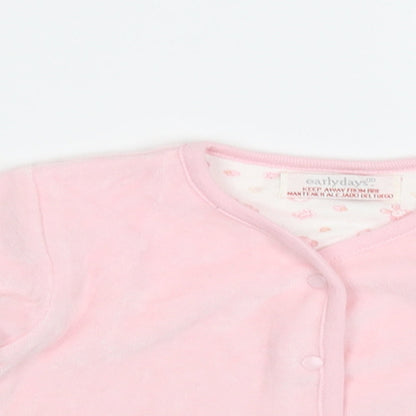 Early Days Baby Pink Cotton Cardigan Jumper Size 3-6 Months Snap - Bunny