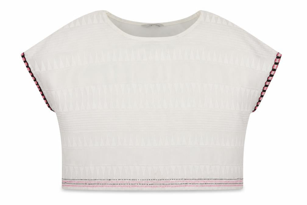 Womens UK Size 12 NEXT White Cropped Blouse