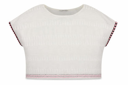 Womens UK Size 12 NEXT White Cropped Blouse