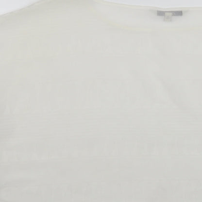 Womens UK Size 12 NEXT White Cropped Blouse