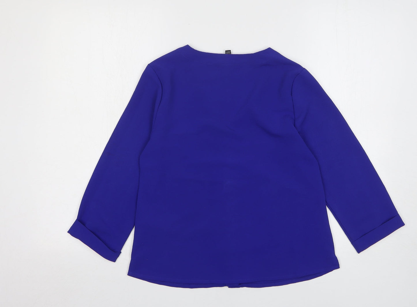 Womens UK Size 6 New Look Blue Basic Button-Up