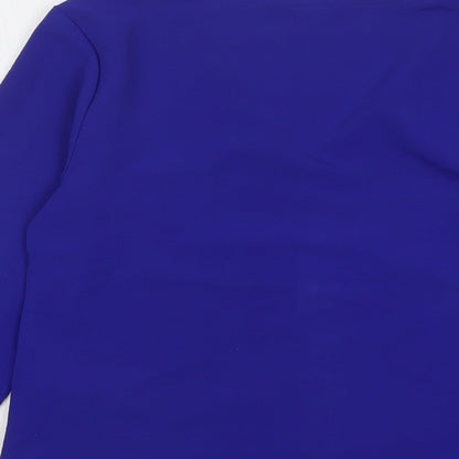 Womens UK Size 6 New Look Blue Basic Button-Up