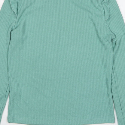 Womens UK Size 6 New Look Green Basic T-Shirt