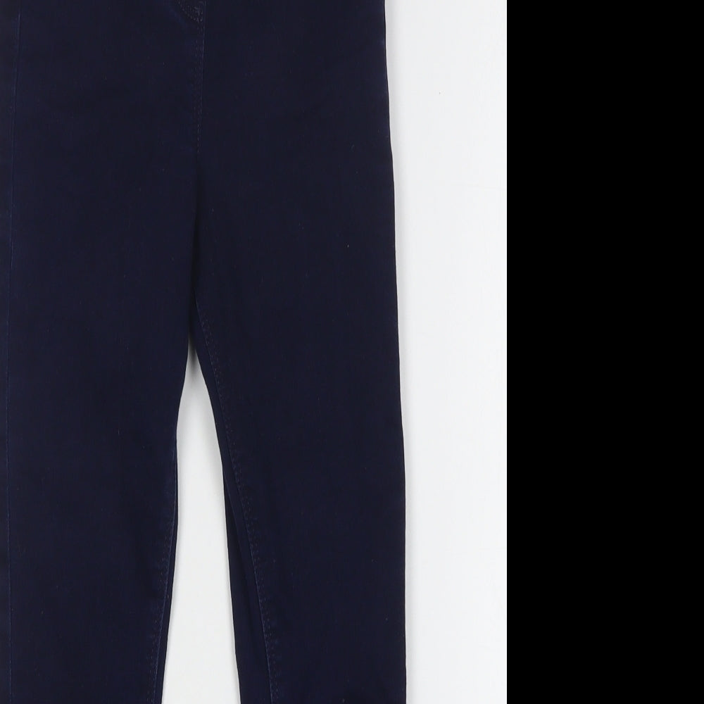 NEXT Girls Blue Cotton Skinny Jeans Size 9 Months Regular Button