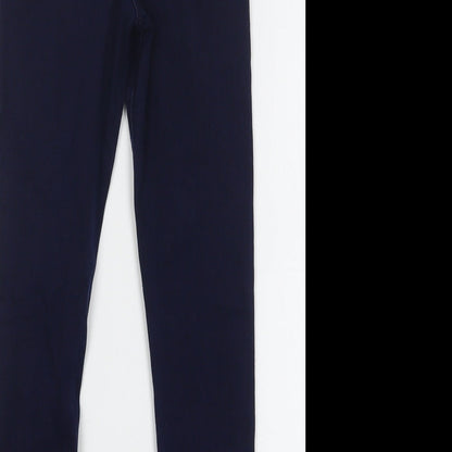 NEXT Girls Blue Cotton Skinny Jeans Size 9 Months Regular Button