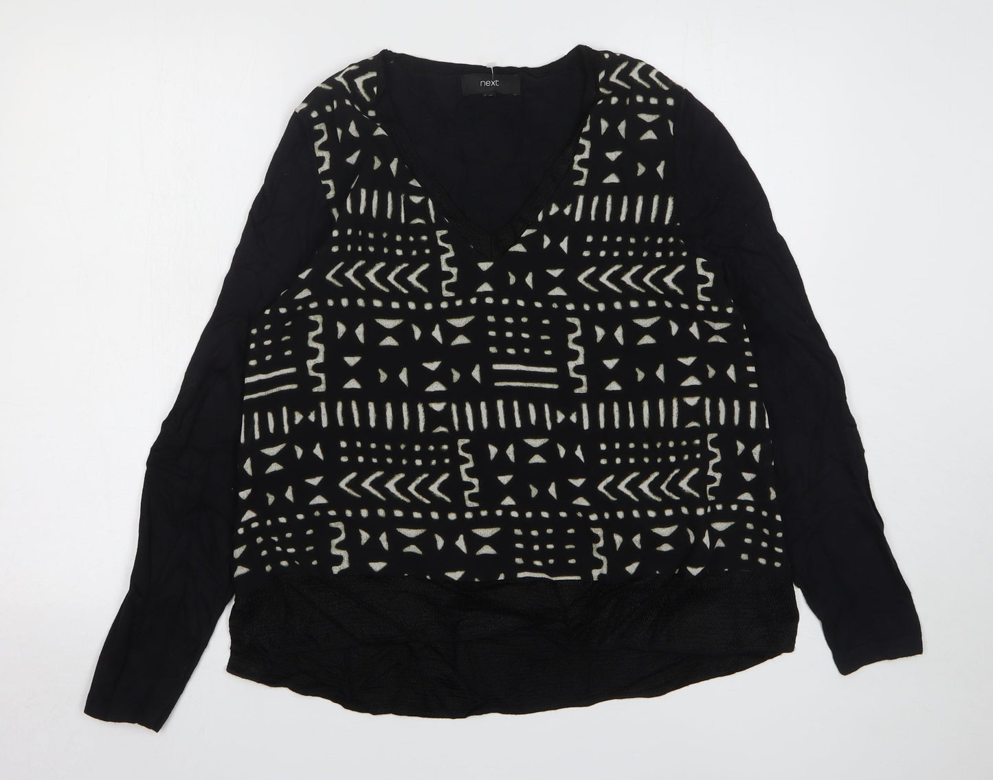 Womens UK Size 12 NEXT Black Pullover Jumper