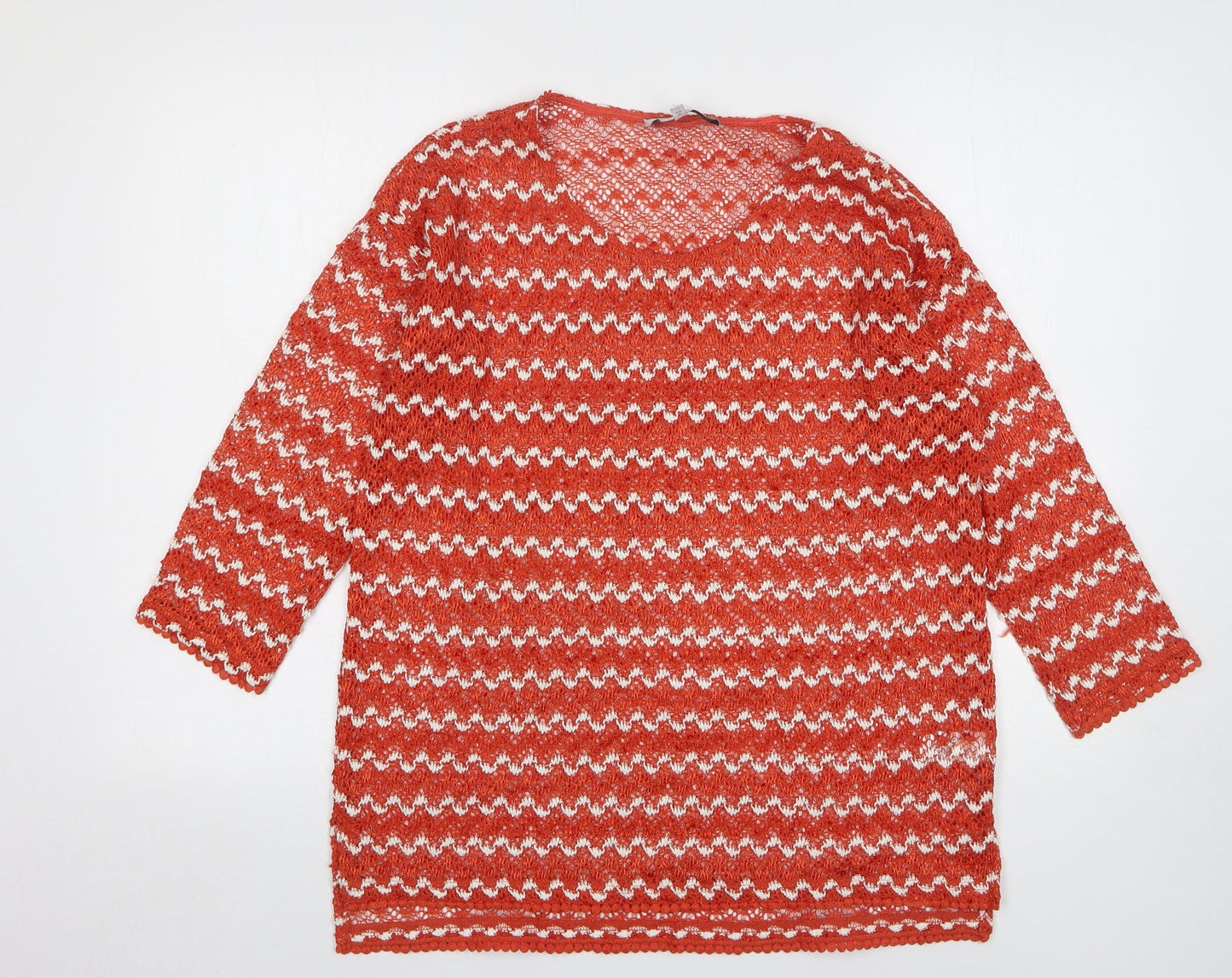 Womens UK Size 12 NEXT Orange Pullover Jumper