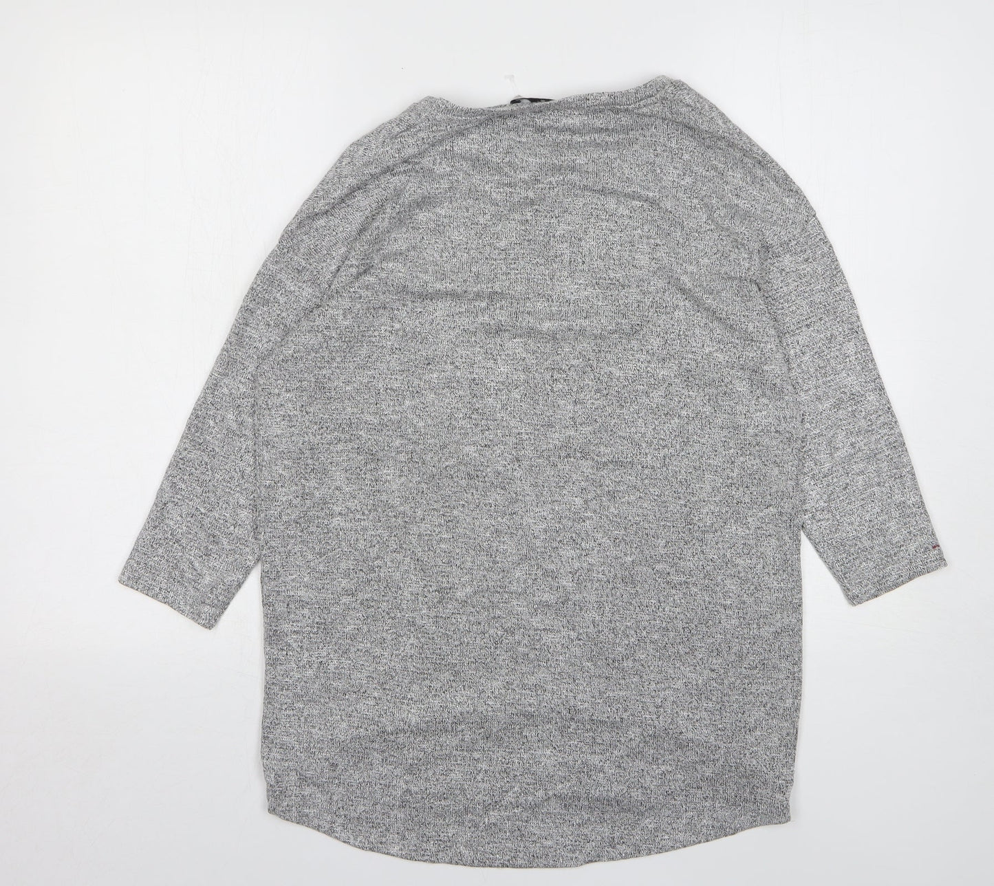 TU Womens Grey Round Neck Viscose Pullover Jumper Size 10