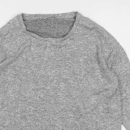 TU Womens Grey Round Neck Viscose Pullover Jumper Size 10