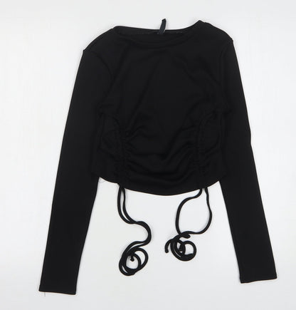 Womens UK Size 12 AsYou Black Cropped T-Shirt